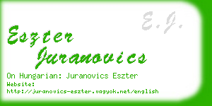 eszter juranovics business card